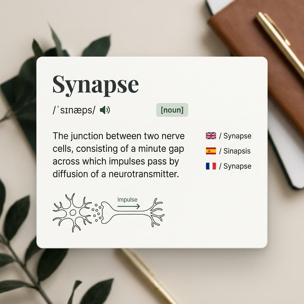Minimalist dictionary interface showing definitions